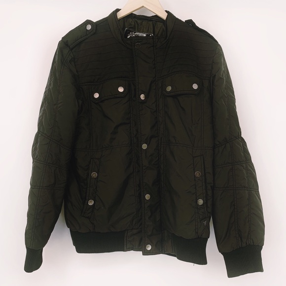 Guess Jackets & Blazers - Vintage Guess Y2K Black Nylon Bomber Utility Jacket Size Medium